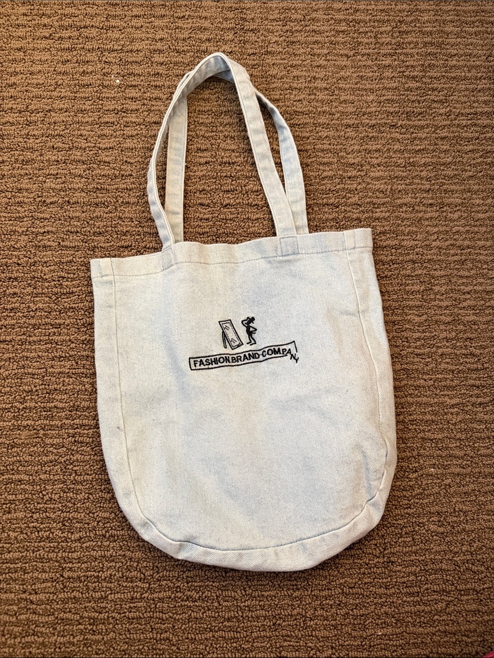 Fashion Brand Company Denim Tote with Logo